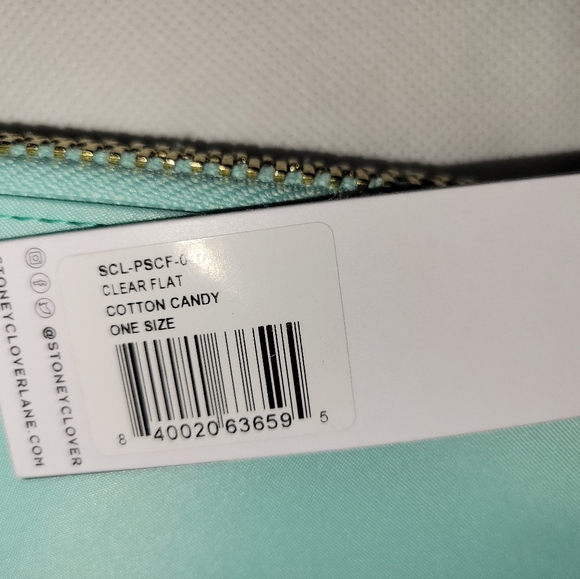 Stoney Clover Lane Snacks flat pouch Clear NWT COTTON CANDY "TRAVEL" - Picture 4 of 8